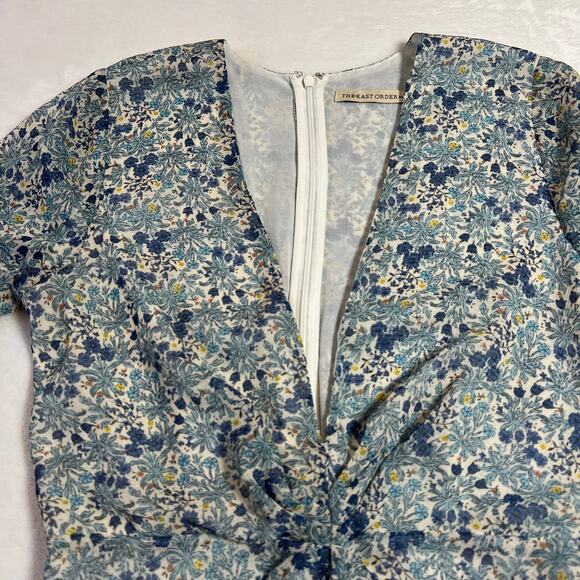 The East Order Serena Low V-Neck Floral Midi Dress Size X-Small Lightweight Boho - Picture 8 of 15